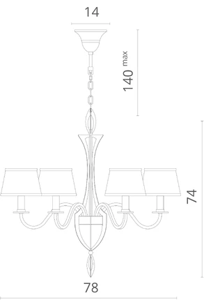 Подвесная люстра Divinare FLORENCE 6819/19 SP-6